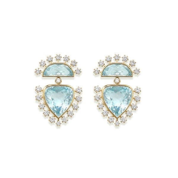 Daystar Earrings Blue Topaz