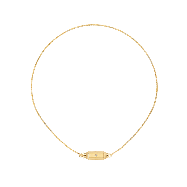 YG Diamond Micro Coco Locket Necklace