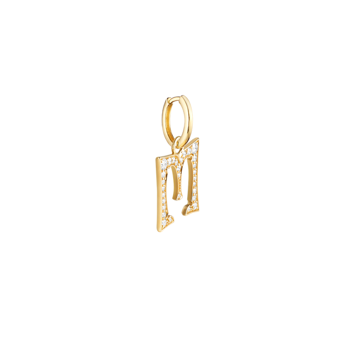 Paved letter 17.5mm pendant M