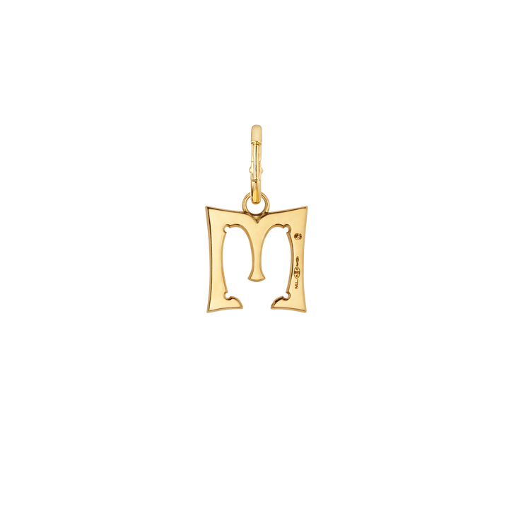 Paved letter 17.5mm pendant M