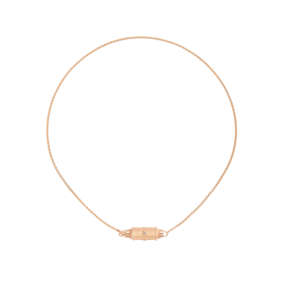 RG Brown diamond Micro coco locket necklace