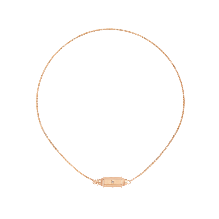 RG Brown diamond Micro coco locket necklace