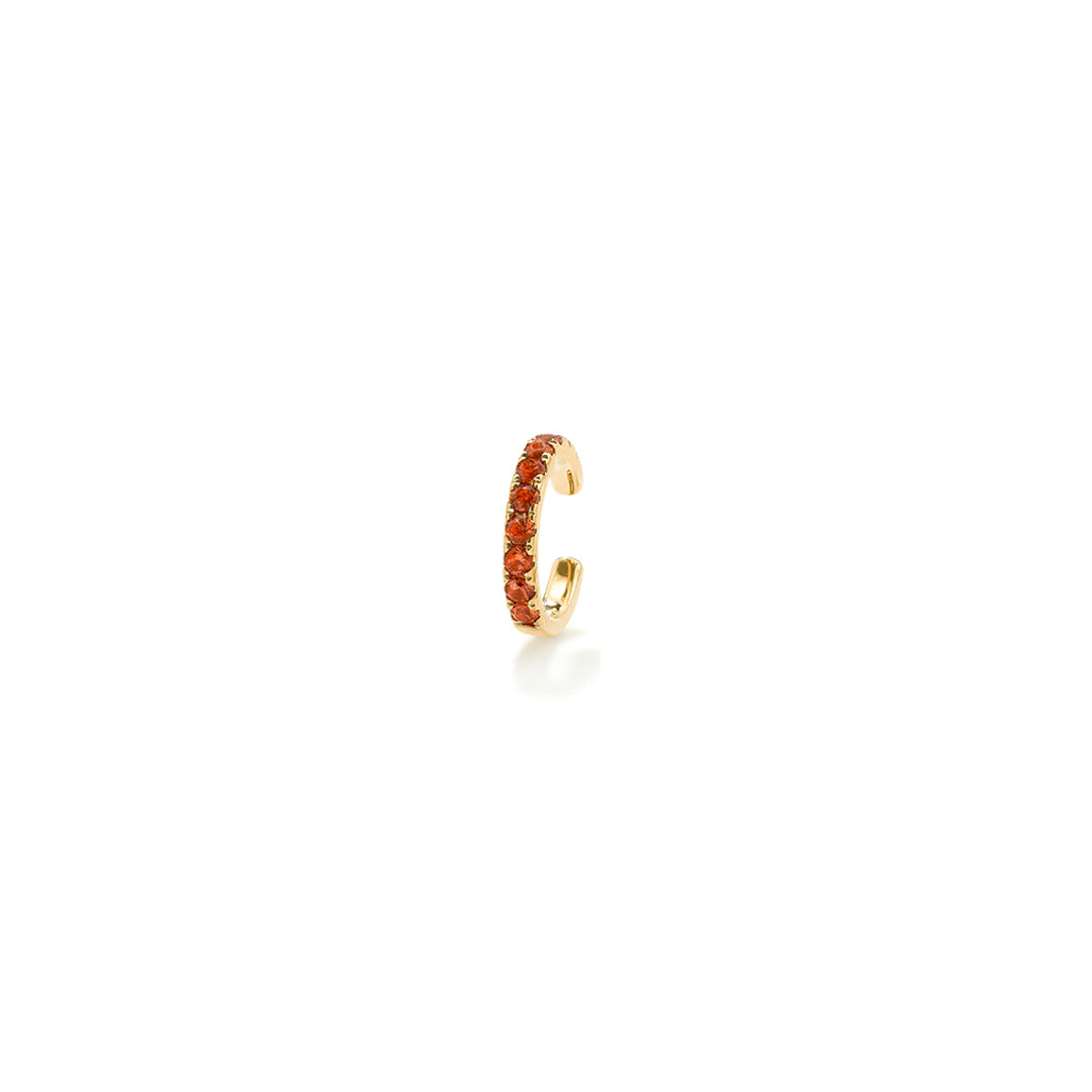 Orb Earcuff Medium Orange Sapphire