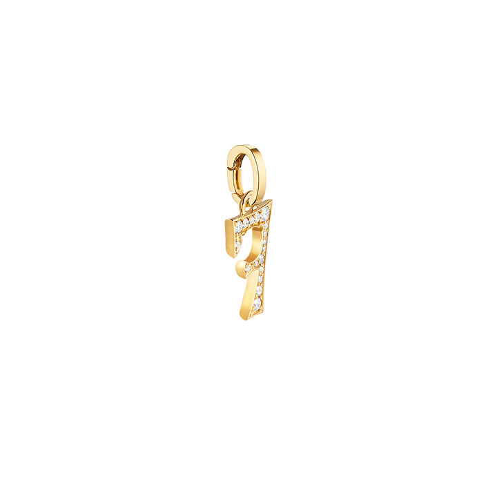 Paved 17.5mm Number pendant 7