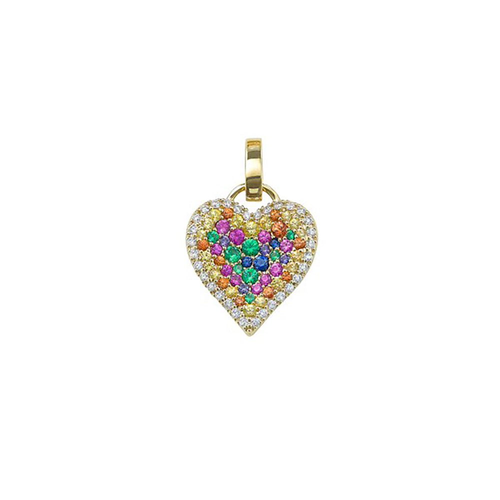 Fortune Heart Pendant Rainbow