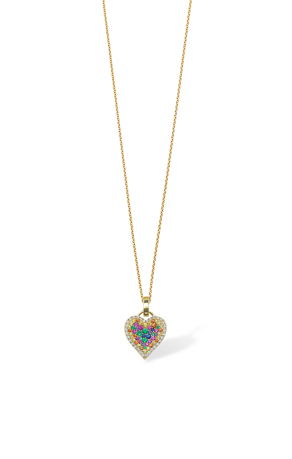 Fortune Heart Pendant Rainbow