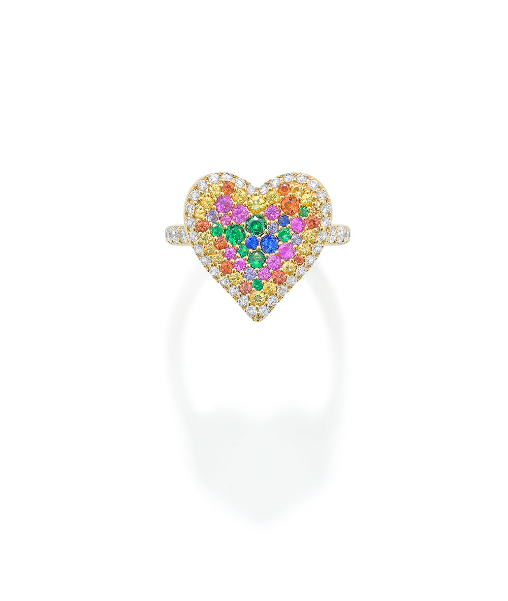 Fortune Heart Ring Rainbow