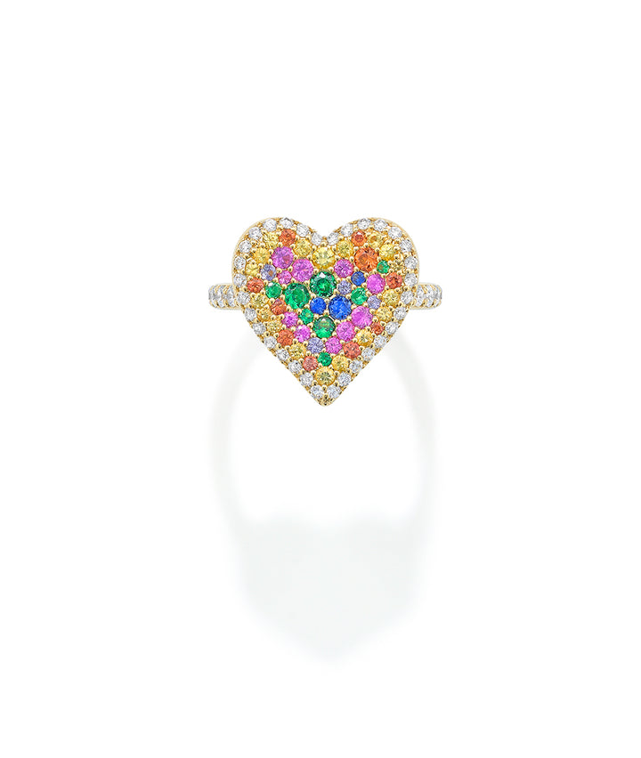 Fortune Heart Ring Rainbow