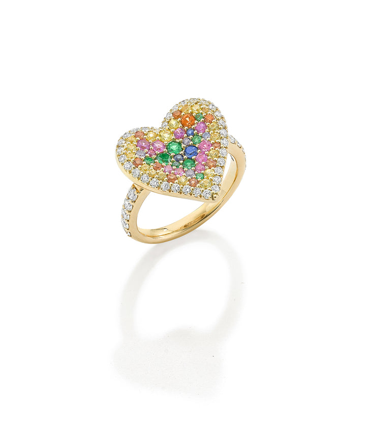 Fortune Heart Ring Rainbow