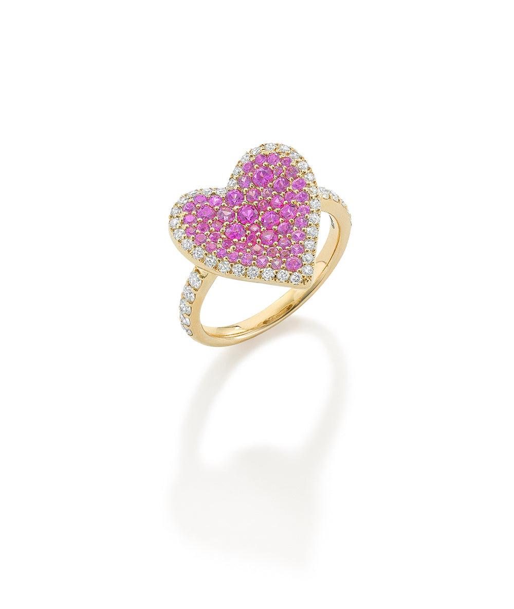 Fortune Heart Ring Pink Sapphire