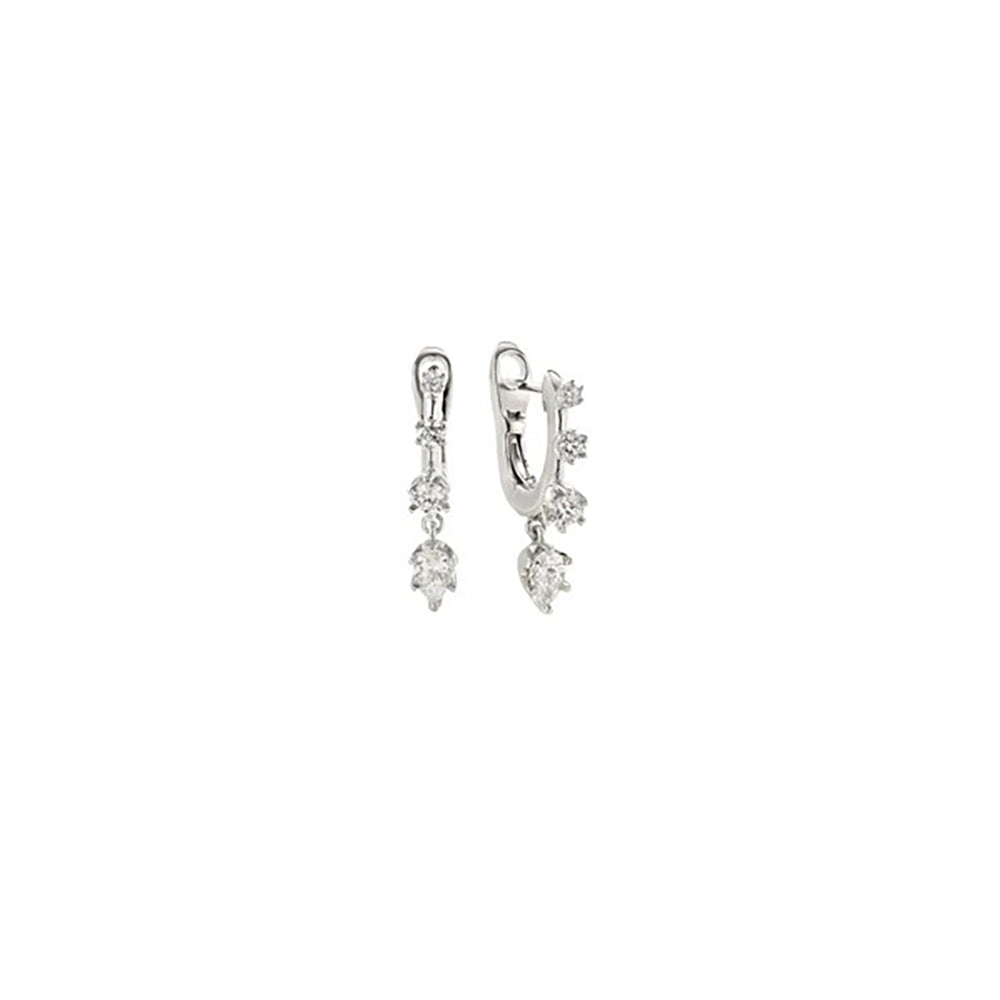Daystar Hoop Earrings Medium WG
