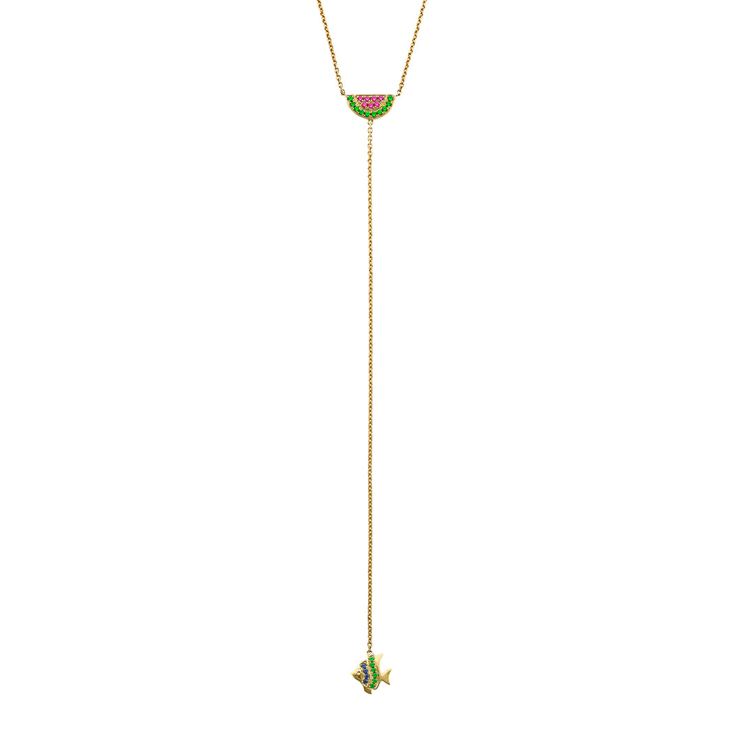 Chakra Necklace Sacral(Watermelon/Tropicalfish)