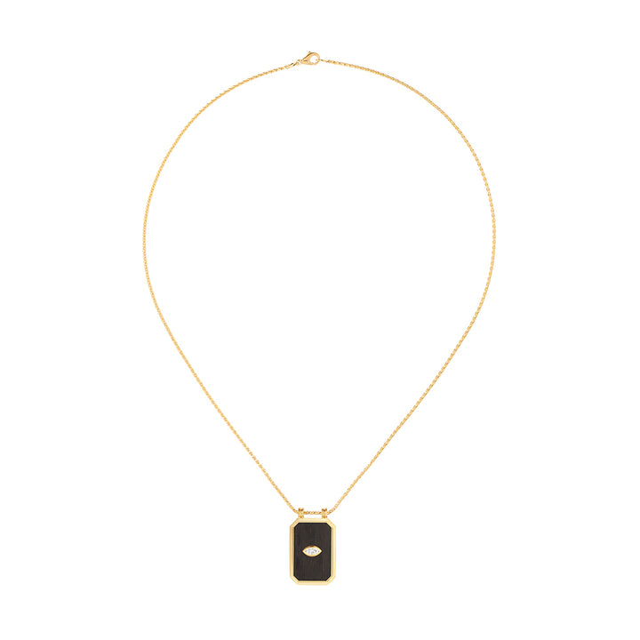 Eye ebony 28mm scapular on 44cm Spiga chain