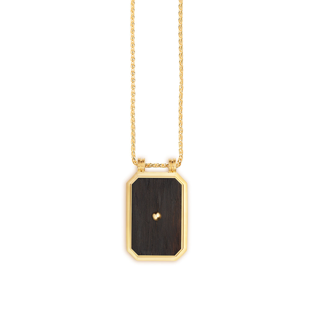 Eye ebony 28mm scapular on 44cm Spiga chain