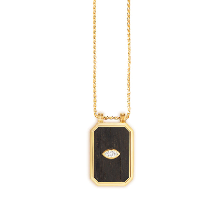Eye ebony 28mm scapular on 44cm Spiga chain